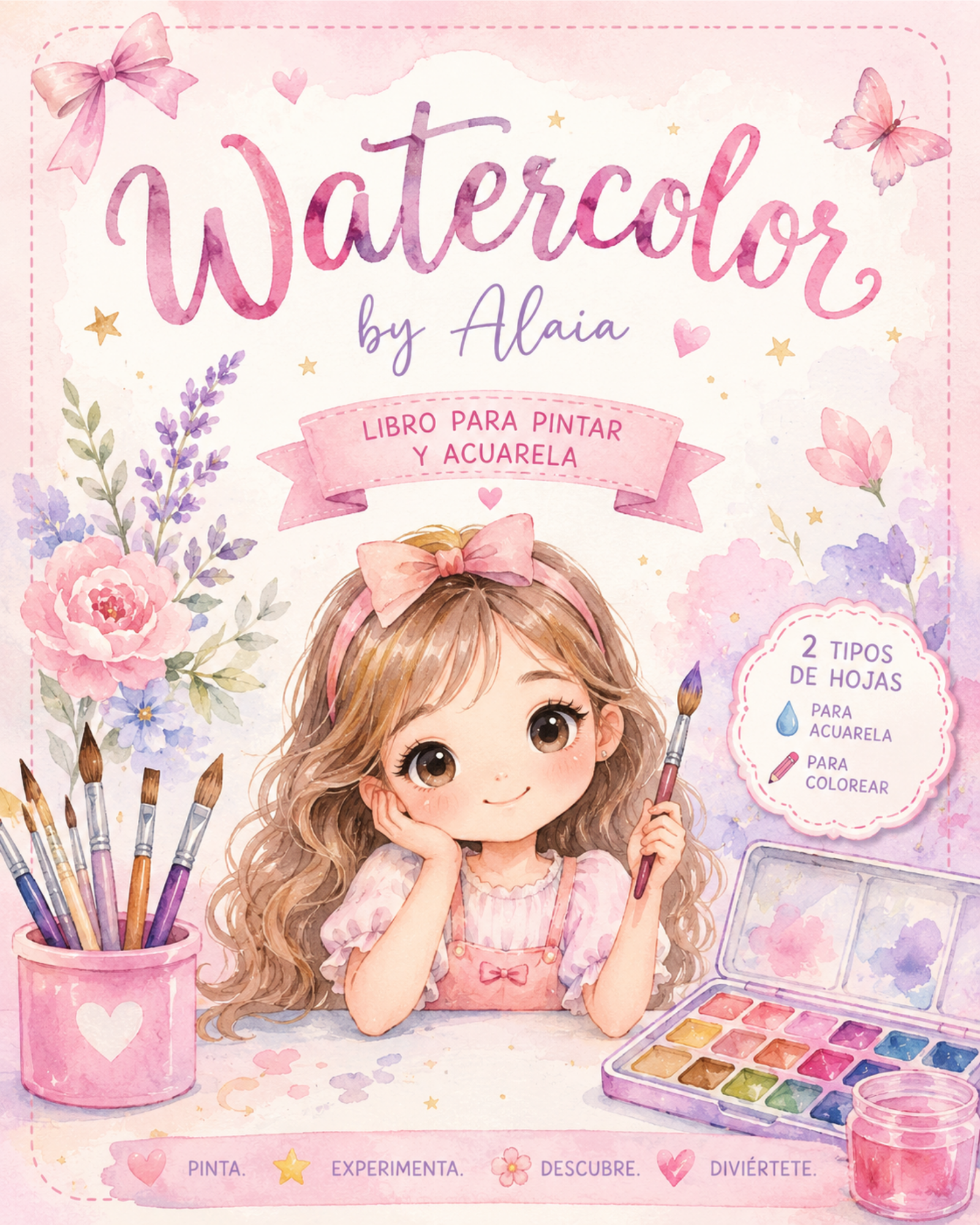ACUARELA BY ALAIA. colorea y pinta en acuarela o acrílico.